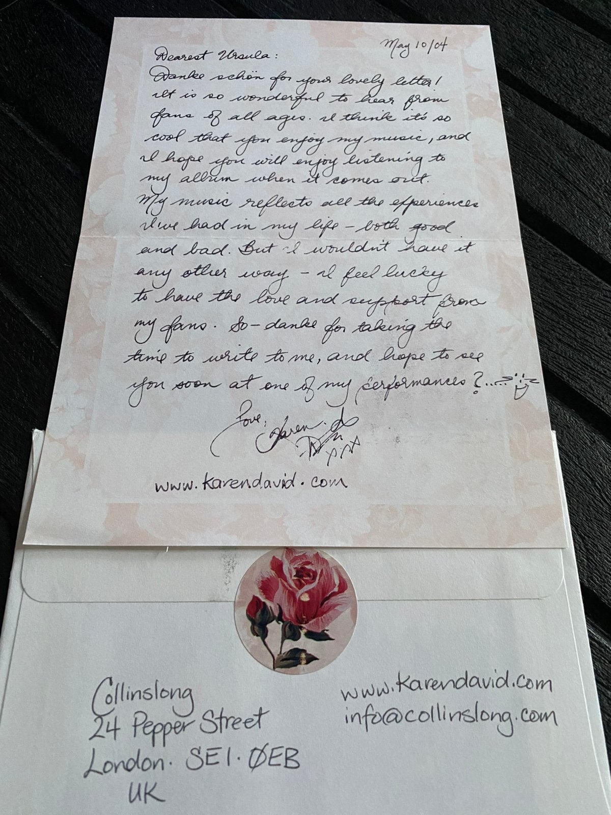 Filmster handtekening karen david, Ophalen of Verzenden, Zo goed als nieuw, Foto of Kaart