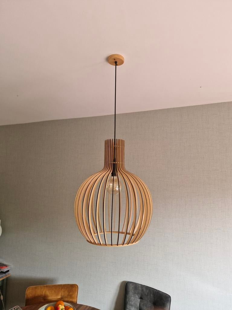 Mooie replica secto octo lamp een houten hanglamp, Ophalen, 50 tot 75 cm