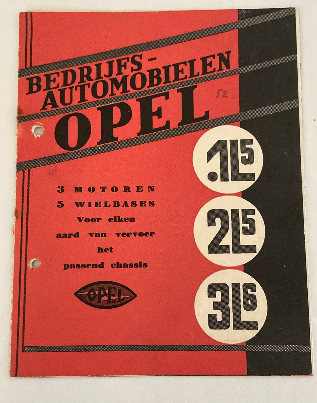 Folder Opel Blitz 1939, Ophalen of Verzenden, Gelezen, Opel