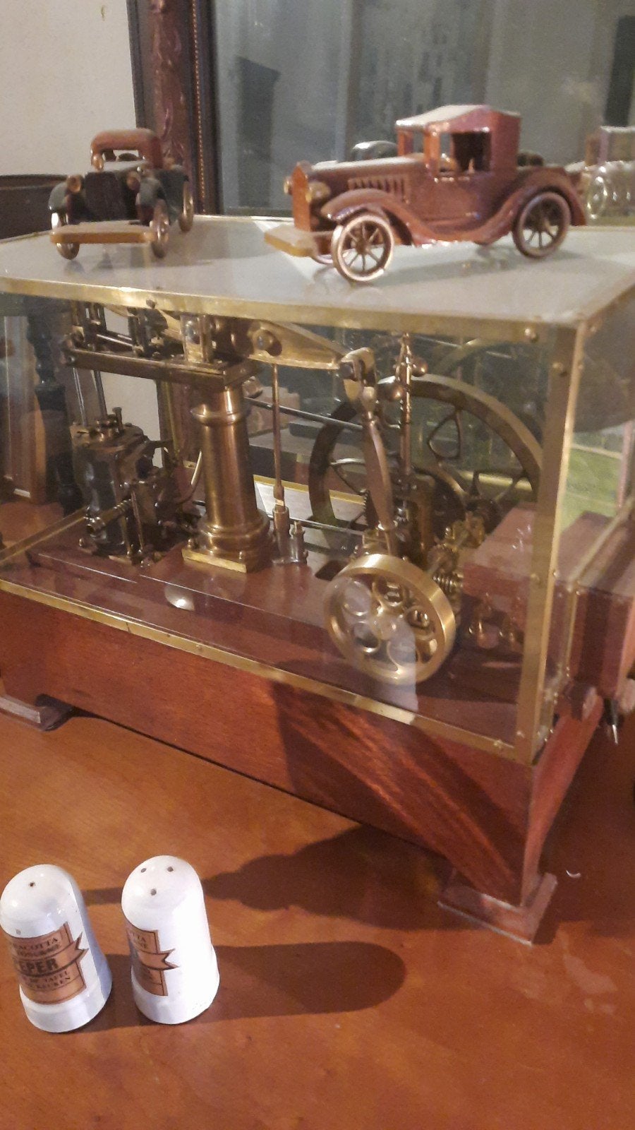 Prachtige Unieke Handgemaakte Stoommachine op Elektriciteit, Ophalen of Verzenden