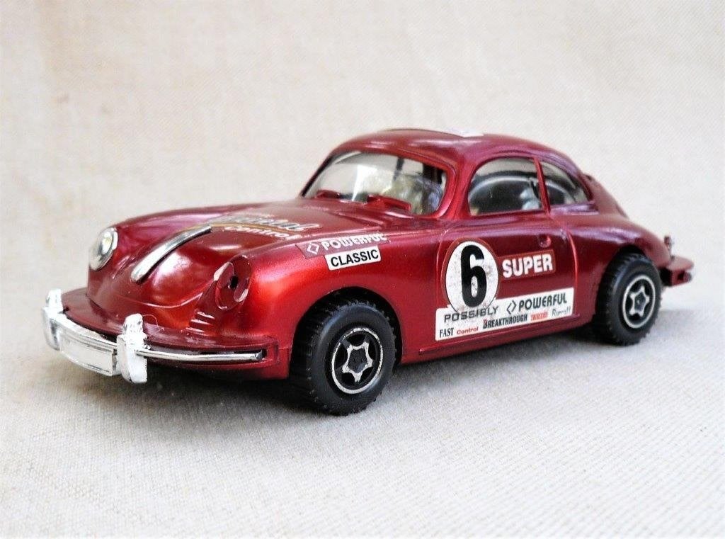 DEA China Porsche 356, schaal ongeveer 1/28., Antiek en Kunst, Antiek | Speelgoed, Ophalen of Verzenden