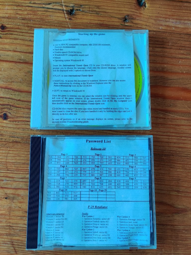 2X pc:cd origineel: international tennis open/chall. pack II, Spelcomputers en Games, Gebruikt, 1 speler, Eén computer, Ophalen of Verzenden