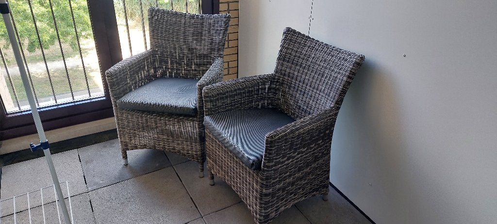 Luxe tuinset met 6 stoelen, Ophalen, Gebruikt, 6 zitplaatsen, Wicker