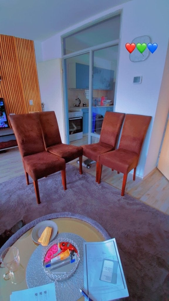 4 kamer eetstoelen, Warme kleur, Bruin, Ophalen of Verzenden, Zo goed als nieuw