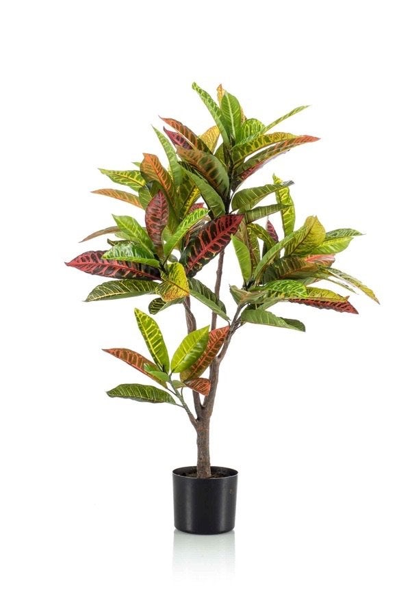 Croton Petra kunstplant 95 cm – kleurrijke tropische plant, Ophalen, Groen, Kunstplant, Nieuw