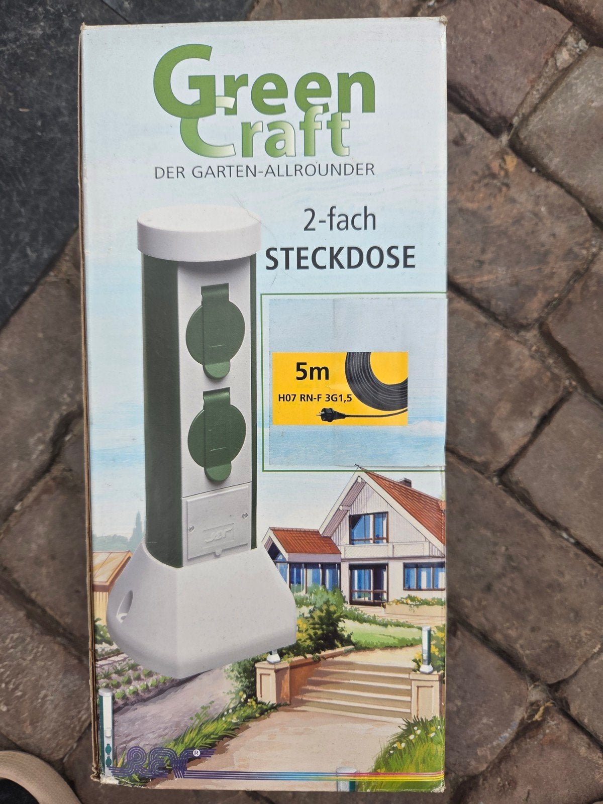 Green Craft Tuinstopcontact 2-voudig met 5m kabel, Ophalen of Verzenden, Nieuw, Overige typen