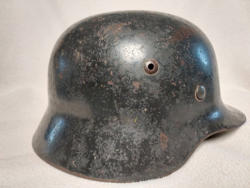 Duitse export M35 helm, Ophalen of Verzenden, Landmacht, Duitsland, Helm of Baret