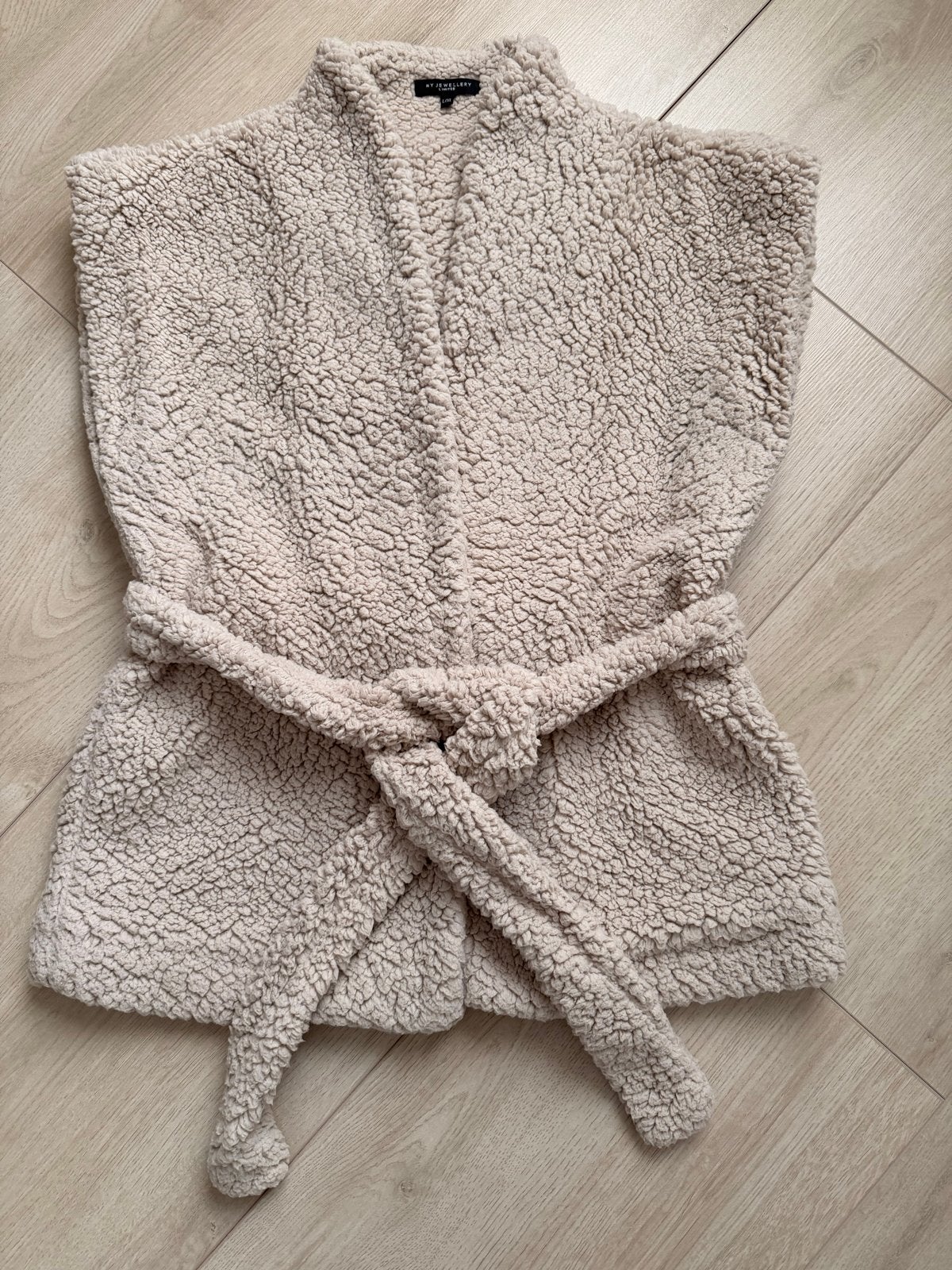 My Jewellery Teddy Gilet L/XL met ceintuur - Zand/Beige, Verzenden, Zo goed als nieuw, Maat 42/44 (L), Beige