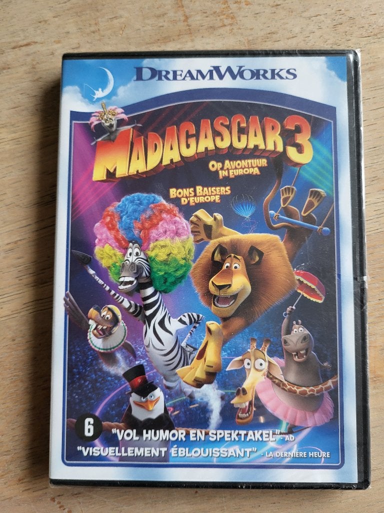 Madagascar 3: Op Avontuur in Europa (DVD), Nederlands, Tekenfilm, Inclusief doosje, Nederlands