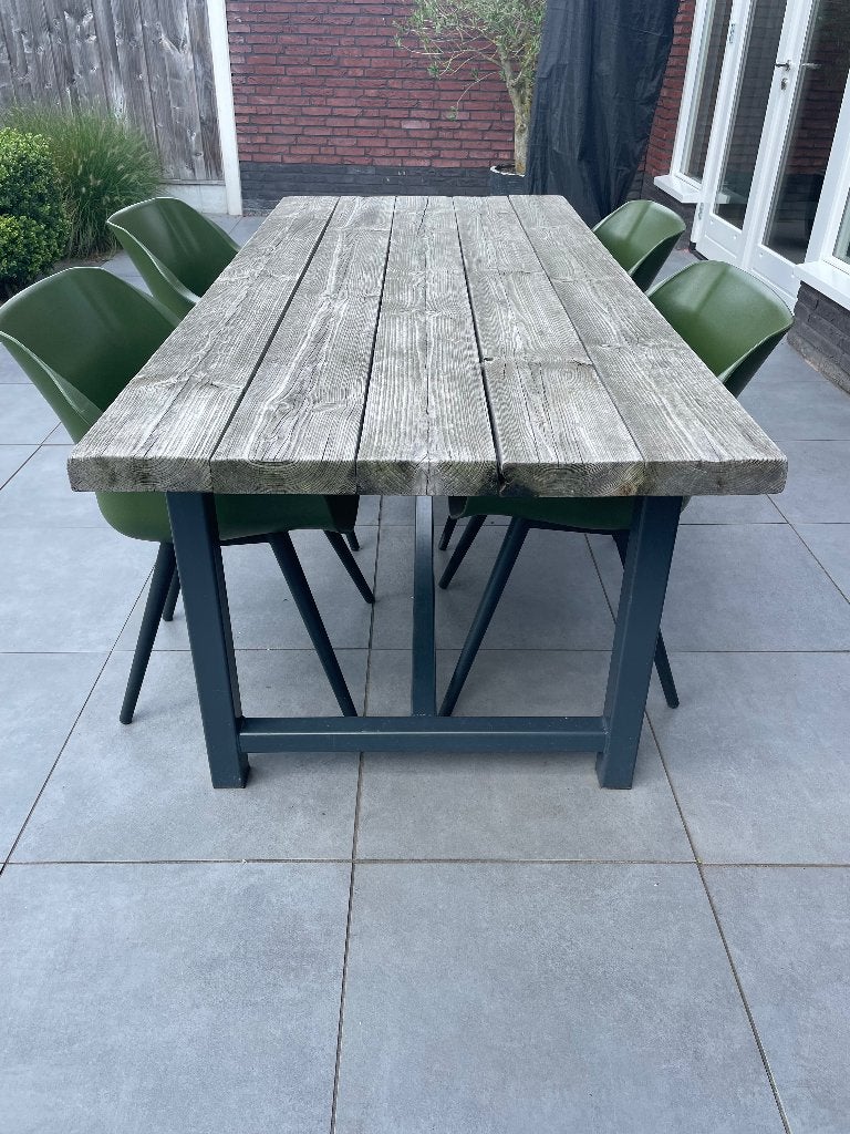Tuintafel, Tuin en Terras, Ophalen, Gebruikt, Rechthoekig, Hout