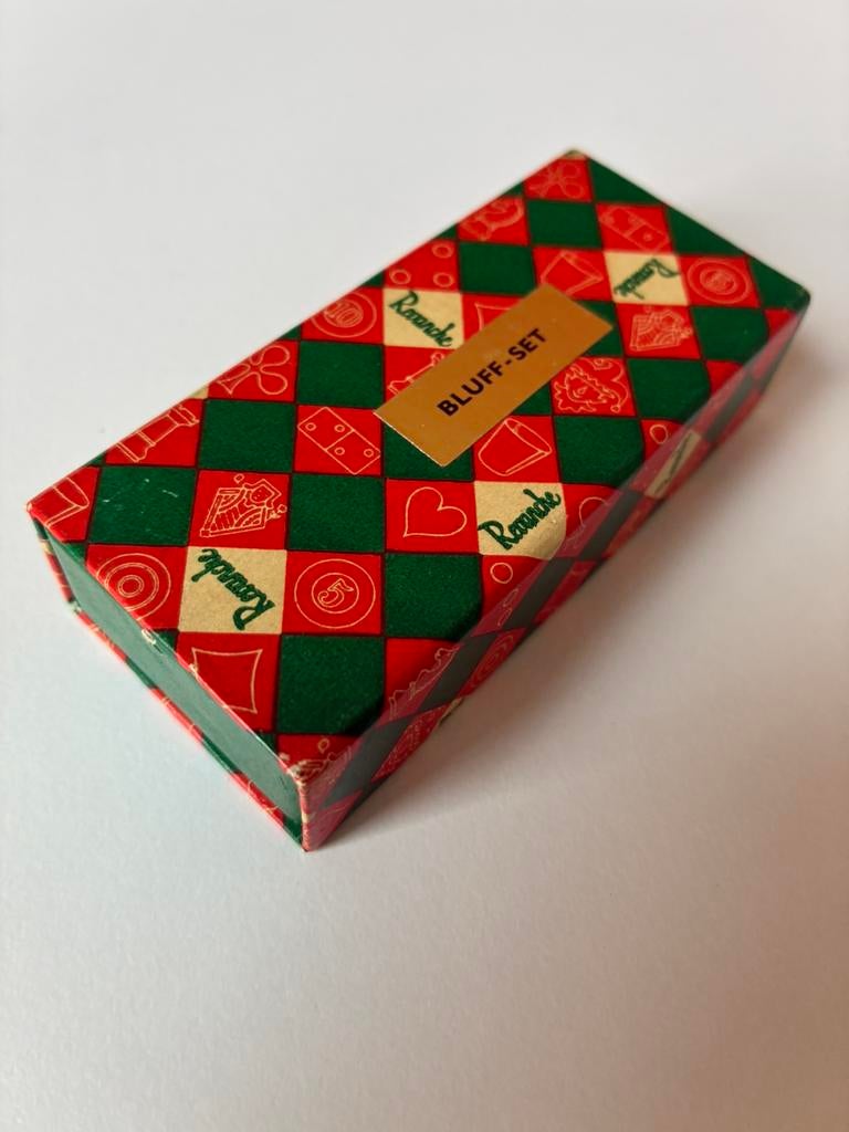Vintage Revanche bluff-set, Hobby en Vrije tijd, Een of twee spelers, Ophalen of Verzenden, Gebruikt, Reisspel