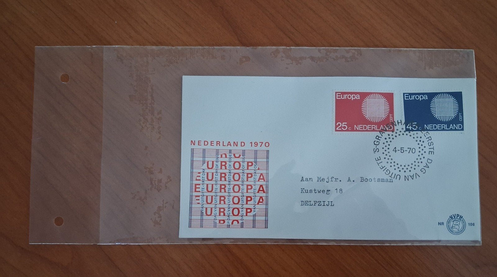 Eerste Dag Envelop Nederland 1970 - Europa Postzegels, Ophalen of Verzenden, Onbeschreven, Nederland