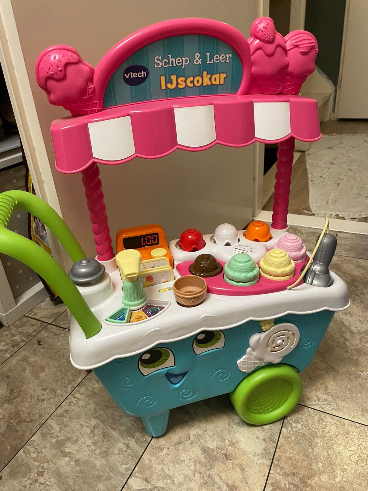 Vtech Schep & Leer IJscokar - Compleet op 2 onderdelen na, Ophalen of Verzenden, Gebruikt, Jongen of Meisje