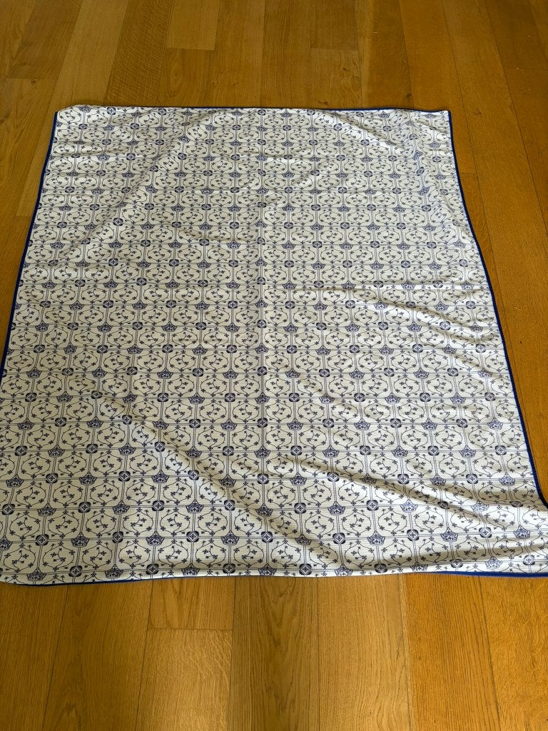 3 tafelkleden Saksisch blauw-wit – rond en rechthoekig, Ophalen, Gebruikt, Rechthoek