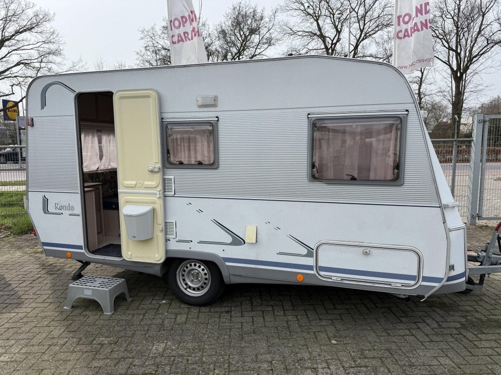 Dethleffs Rondo 440 TM VASTBED TREINZIT EN LUIFEL ERG NETJES, Caravans en Kamperen, Overige typen, Bedrijf, Treinzit, 750 - 1000 kg