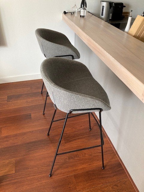 barkrukken, Huis en Inrichting, Barkrukken, Ophalen, Met voetsteun, 60 tot 90 cm, Zo goed als nieuw