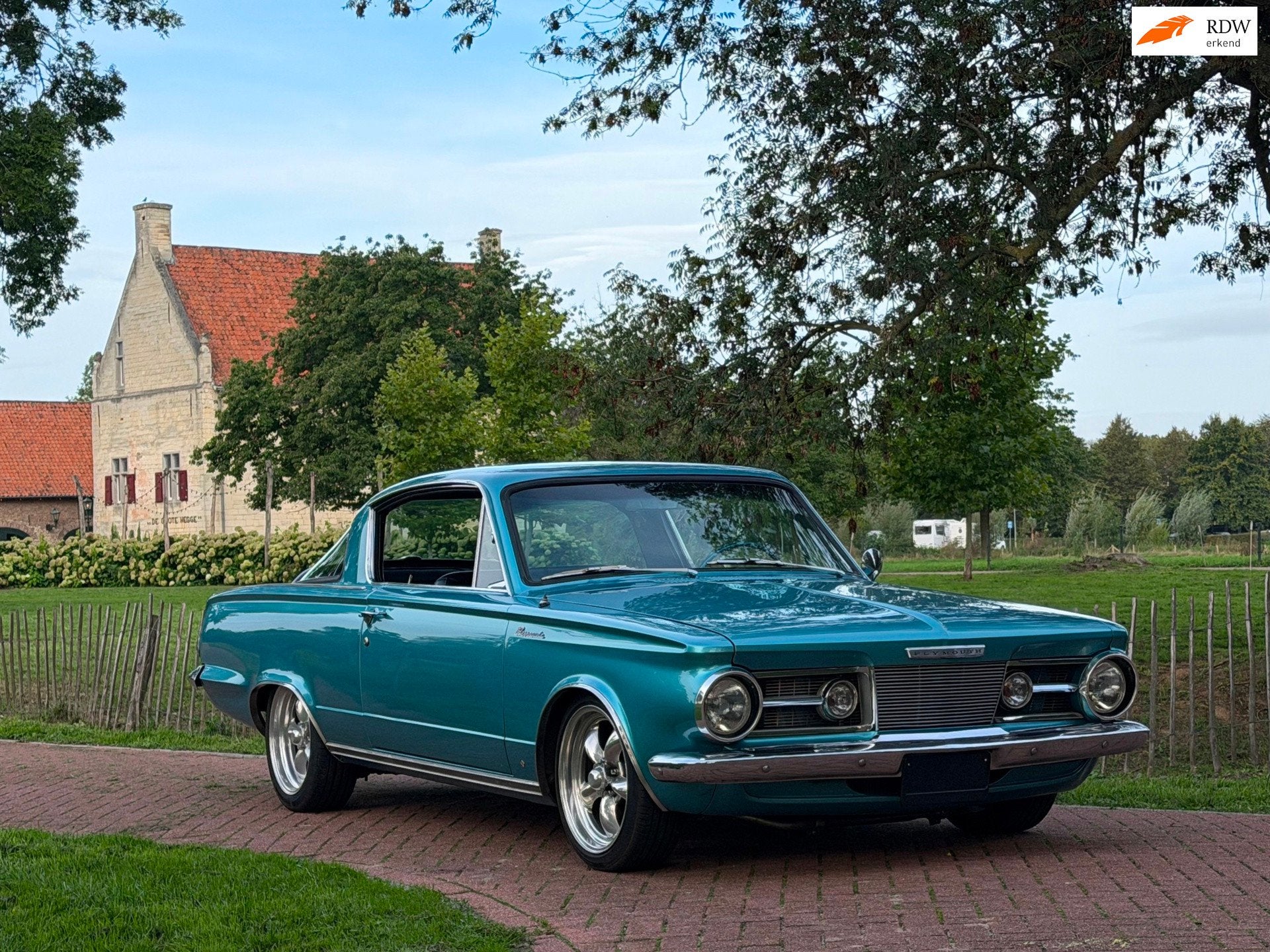 Plymouth Barracuda Sport Coupé 360ci V8, Automaat, Achterwielaandrijving, Zwart, Blauw