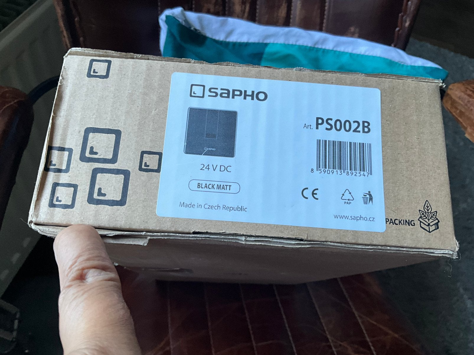 Sapho PS002B.  Sensor. WC. Drukplaat.  Zwart Mat. 24V DC, Minder dan 50 cm, Overige typen, Nieuw, Ophalen of Verzenden