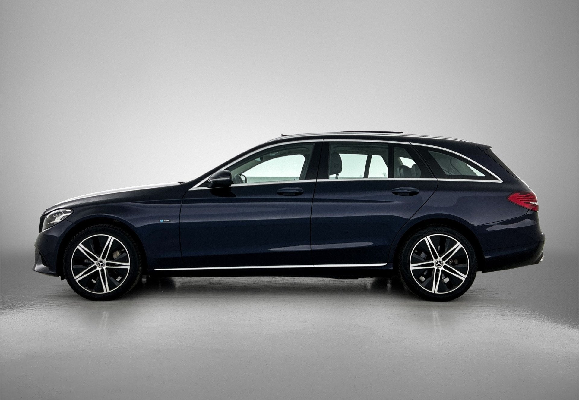 Mercedes-Benz C-Klasse Estate 300e Panorama Schuif-Kanteldak, Auto's, 12 maanden, Achterwielaandrijving, Blauw, Leder en Stof