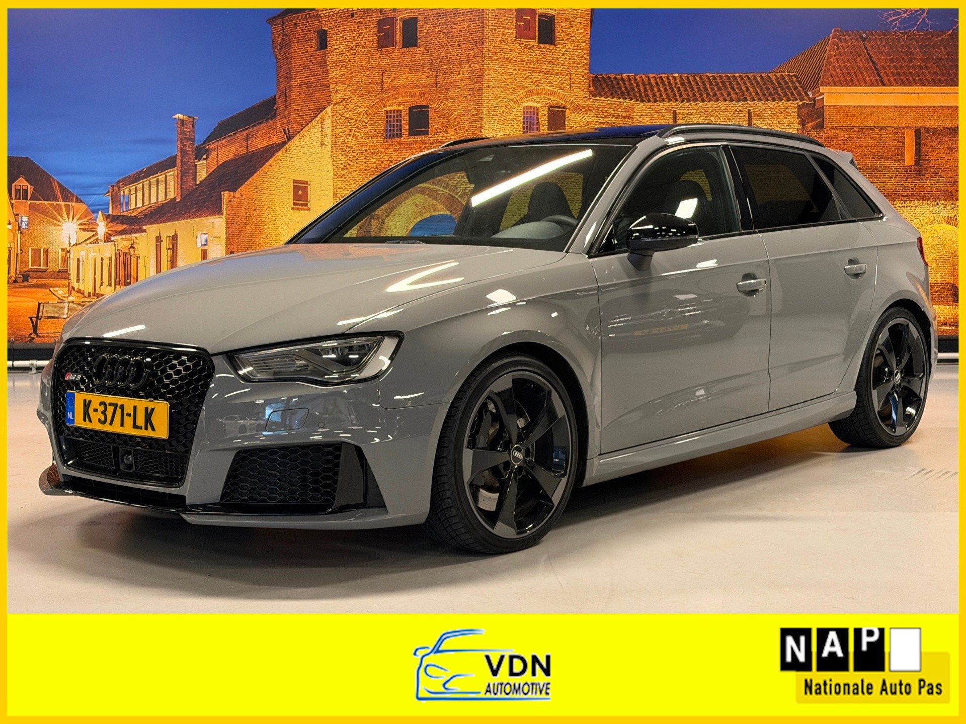 Audi A3 Sportback 2.5 TFSI RS3 Quattro Aut Panodak B&O Nardo, Auto's, Automaat, Dealer onderhouden, Gebruikt, Leder