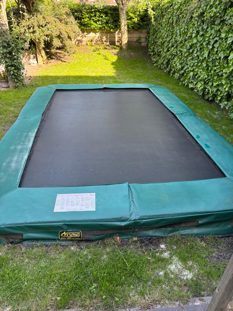 Avyna Proline ingraaf trampoline 380x255, Ophalen, Gebruikt