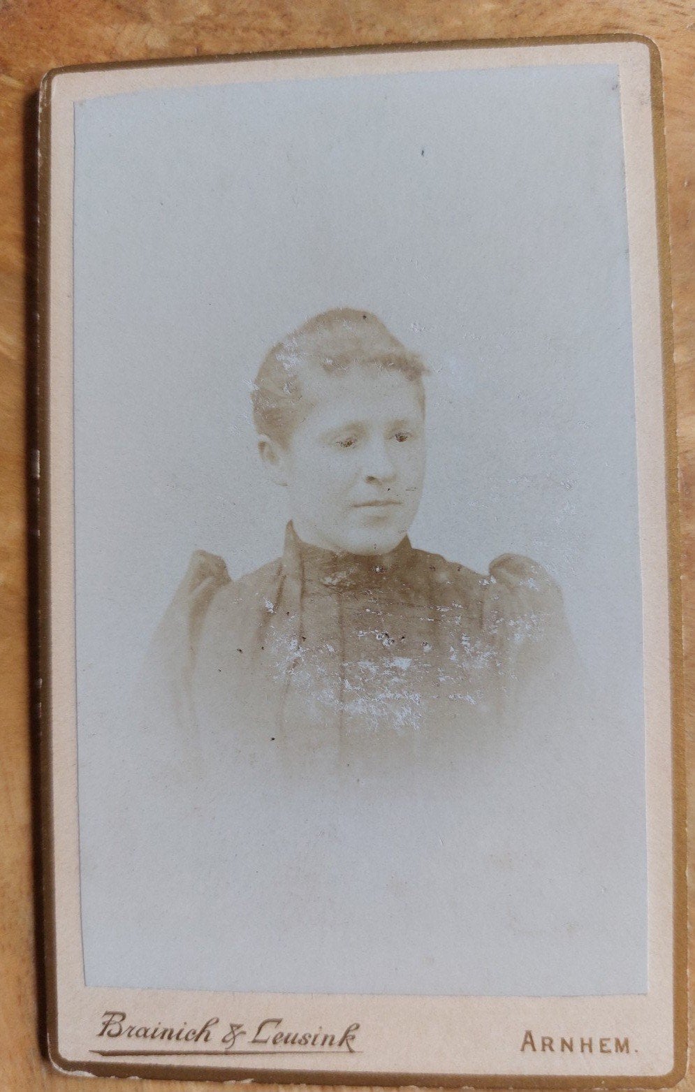 Cdv Brainich & Leusink, Arnhem, Ophalen of Verzenden, Voor 1940, Gebruikt