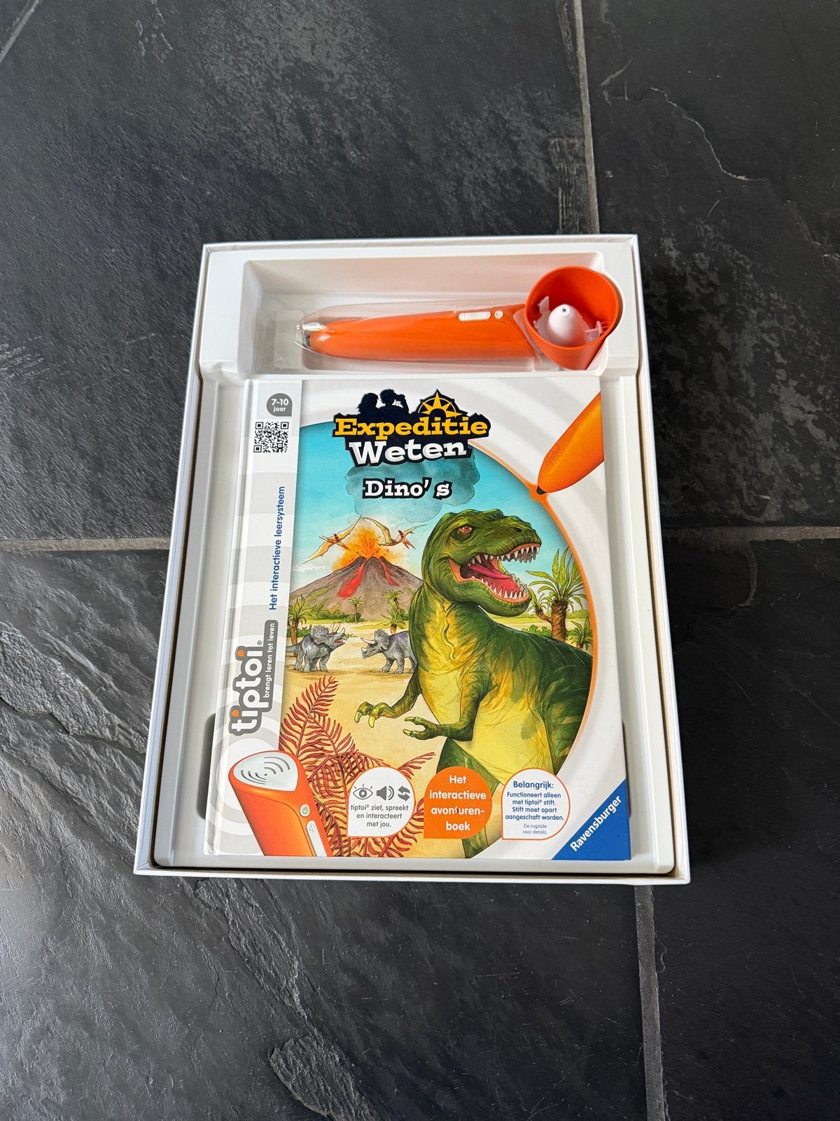 Tiptoi Starter Set met boek Expeditie Weten Dino's, Verzenden, Zo goed als nieuw, Taal en Lezen, Met geluid