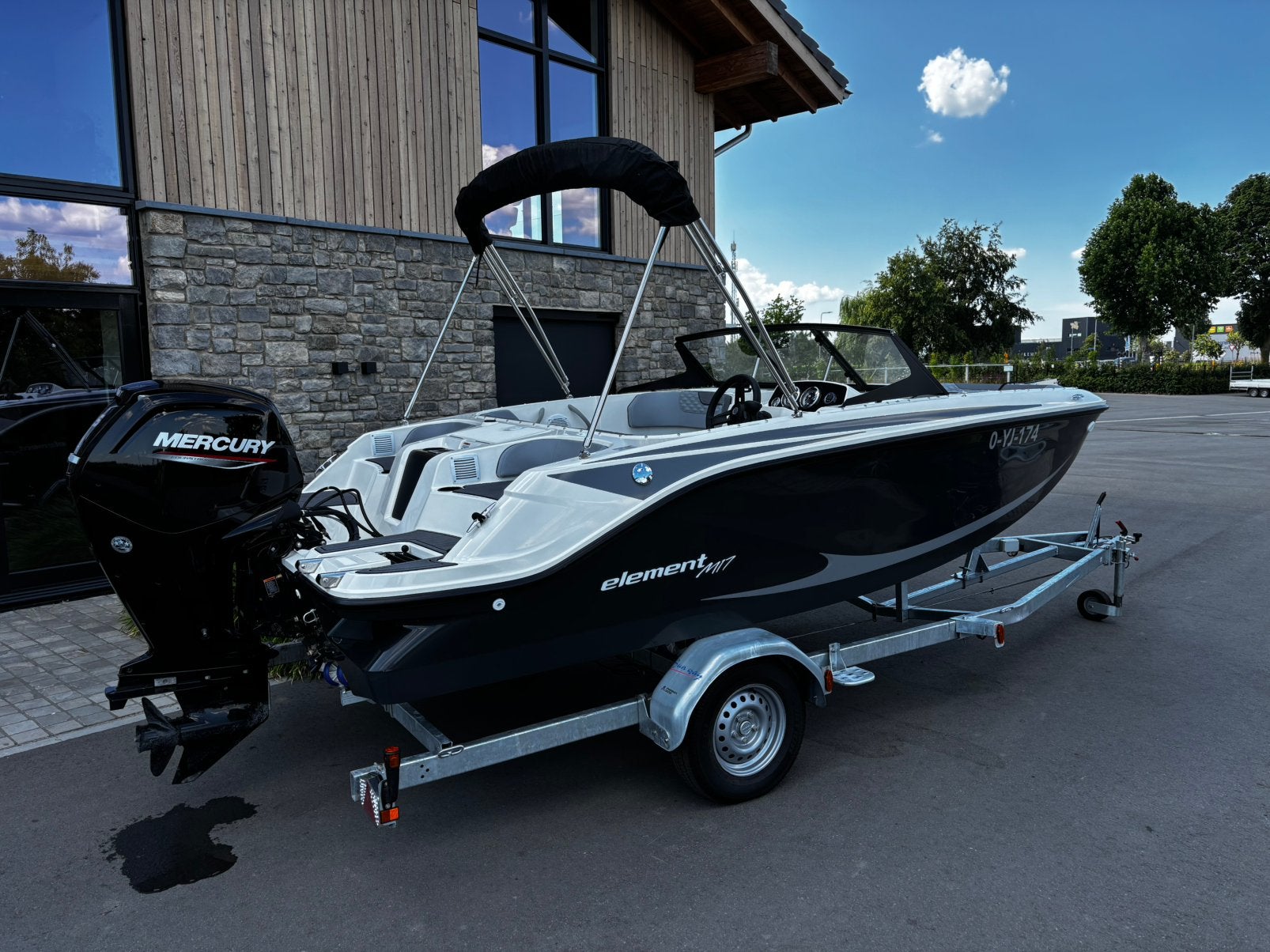 Bayliner Element M17 2023 Mercury 115PK Slechts 40 vaaruren, Ophalen, Zo goed als nieuw, 2 m, Elektrische start