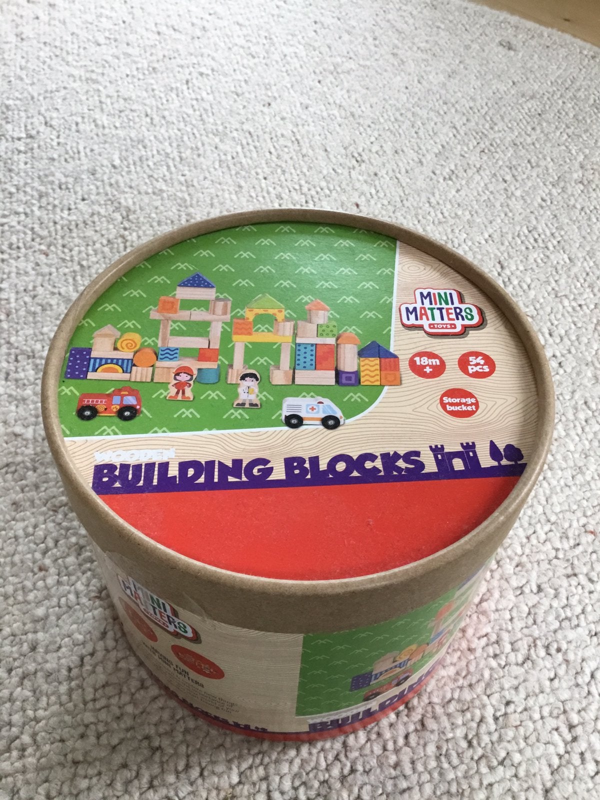 Houten blokken van Mini Matters, Ophalen, Zo goed als nieuw, Overige merken