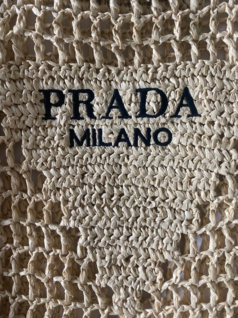 Strand tas raffia prada, Ophalen of Verzenden, Nieuw