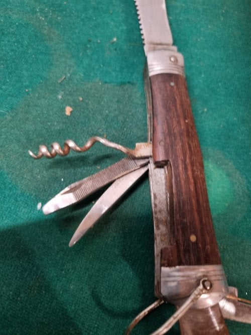 zakmes multitool hout vintage, Ophalen of Verzenden, 'T Olde Gre-j, Info@toldegrej.nl, Endepoelstraat 20f Didam