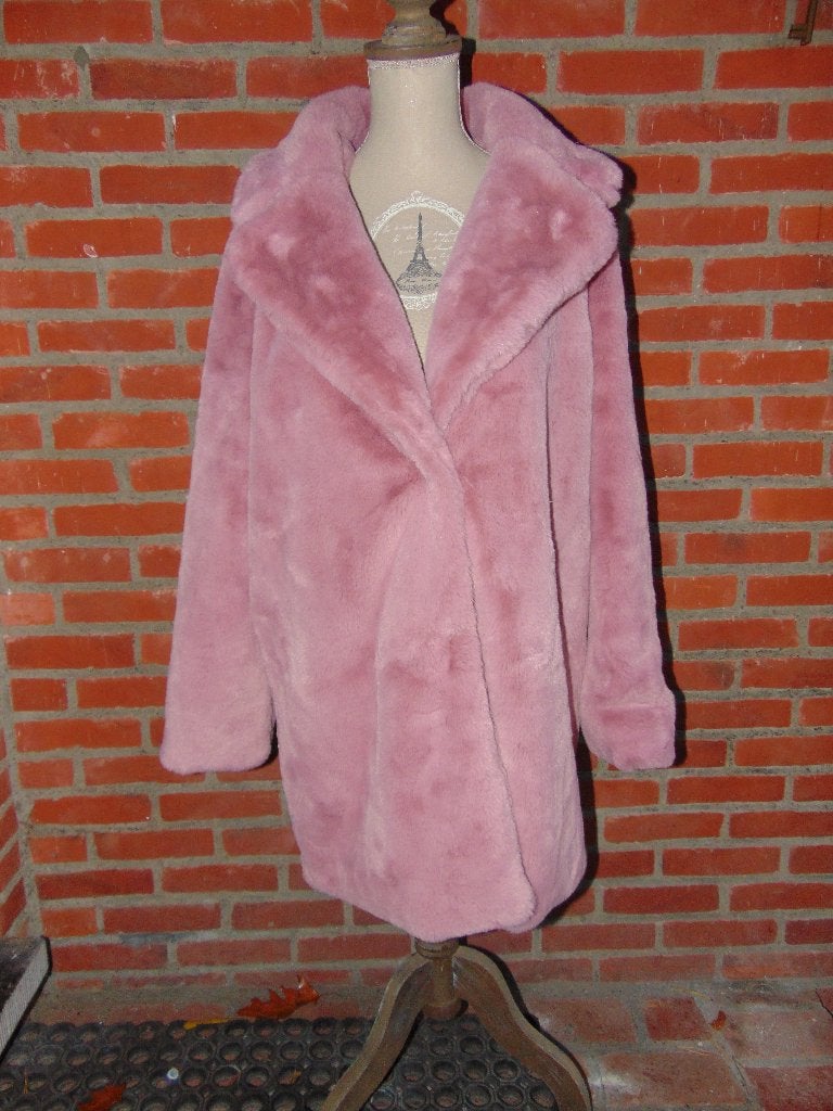 Jas in teddy zgan, Ophalen of Verzenden, Zo goed als nieuw, Maat 36 (S), Roze