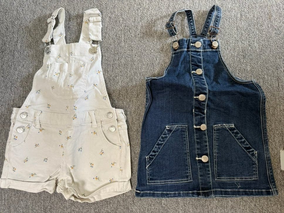 2 pcs Girls overall (denim) 4-5yo, Ophalen of Verzenden, Meisje