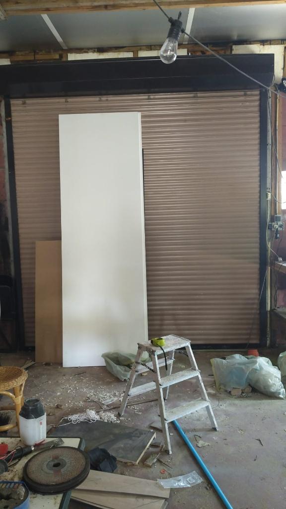Elektrisch rolluik garage deur, Ophalen, Gebruikt, Bruin, 200 cm of meer