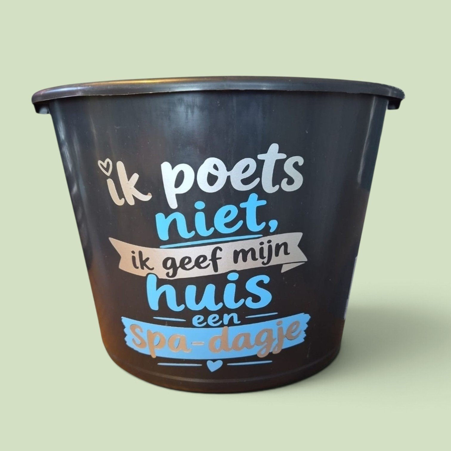 emmer met tekst, Huis en Inrichting, Emmers, Ophalen of Verzenden, Nieuw, Kunststof