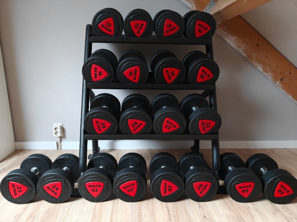 Ziva dumbellset 12-30kg in NIEUWSTAAT, Sport en Fitness, Ophalen, Zo goed als nieuw, Dumbbell