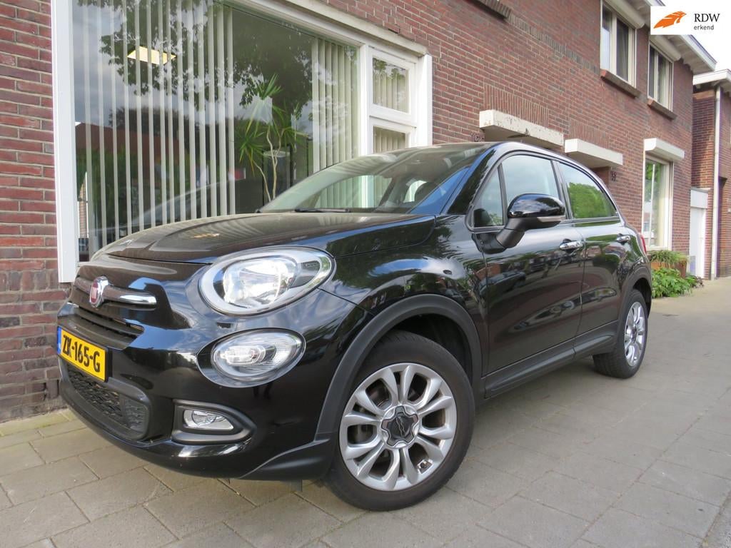 Fiat 500 X 1.4 Turbo MultiAir PopStar Automaat Clima Cruise, Auto's, Fiat, Stof, 4 cilinders, 500X, Zwart