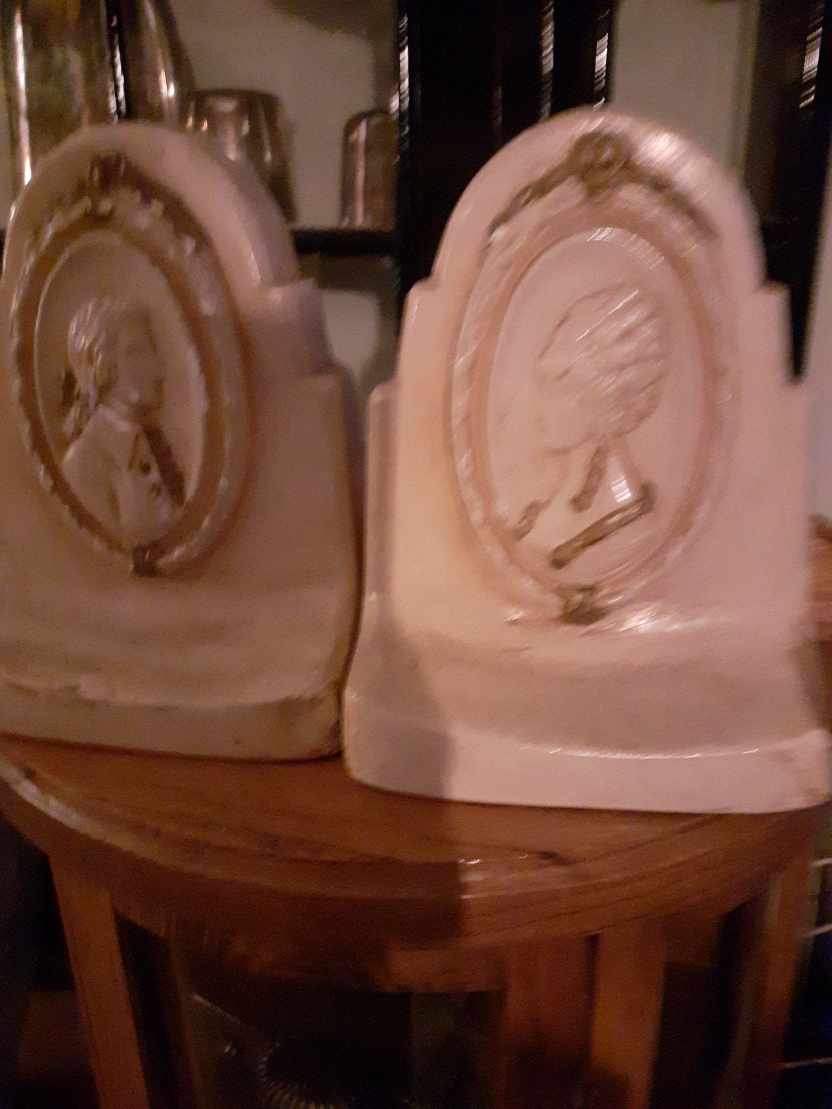 2 oude brocante gips ornament, Antiek en Kunst, Curiosa en Brocante, Ophalen of Verzenden
