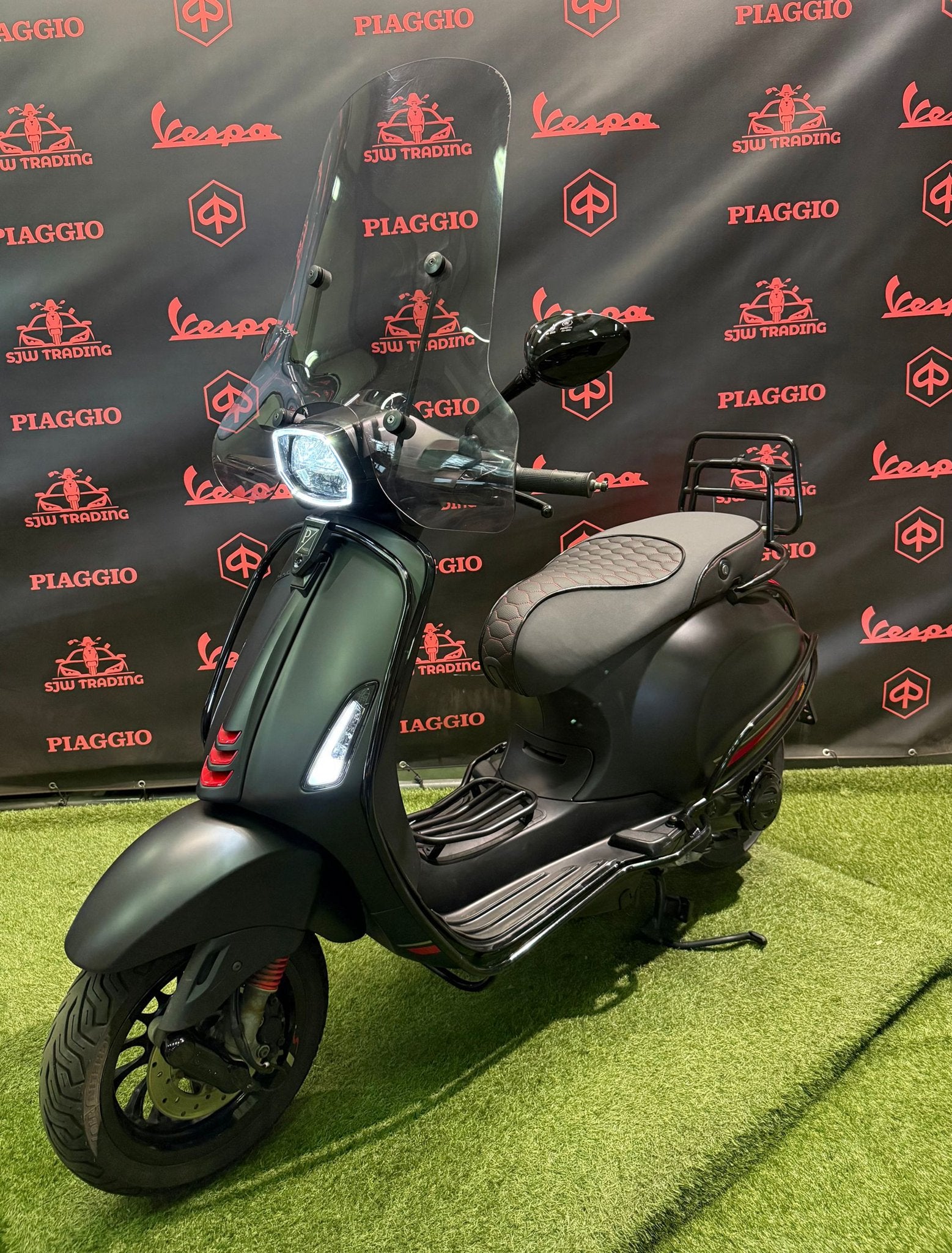 Vespa Sprint 2021 Brom! Mat Zwart / RS Zadel / Garantie!, -, Maximaal 45 km/u, -, Ophalen of Verzenden