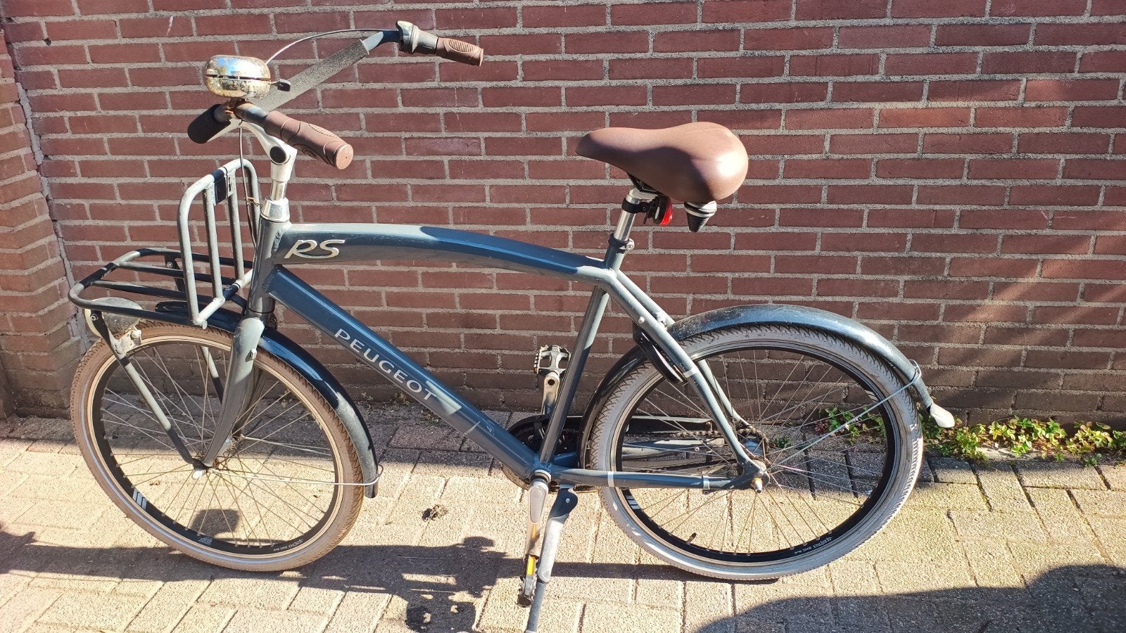 Peugeot RS Transportfiets - Heren,Grijs, Gebruikt, Fietsen en Brommers, Fietsen | Bakfietsen, Ophalen, Gebruikt