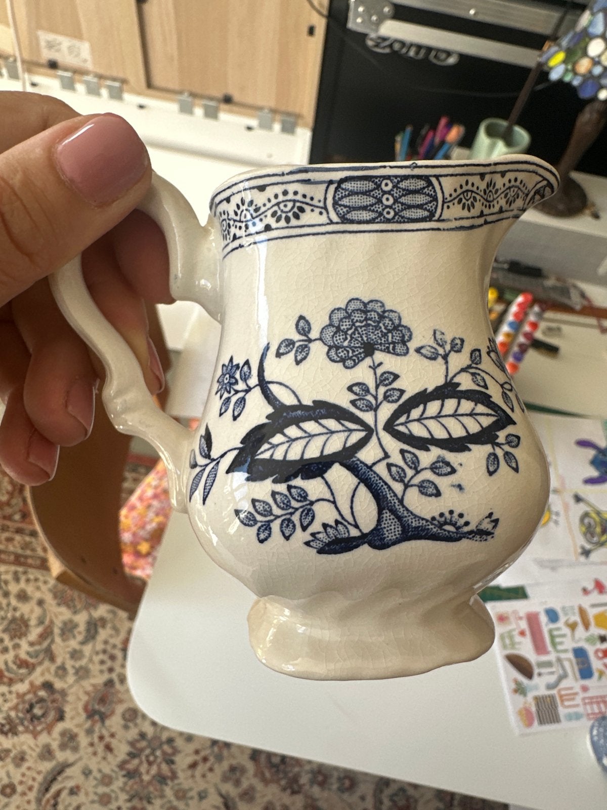 Melkkannetje Myott Meakin Blue Onion, Ophalen of Verzenden