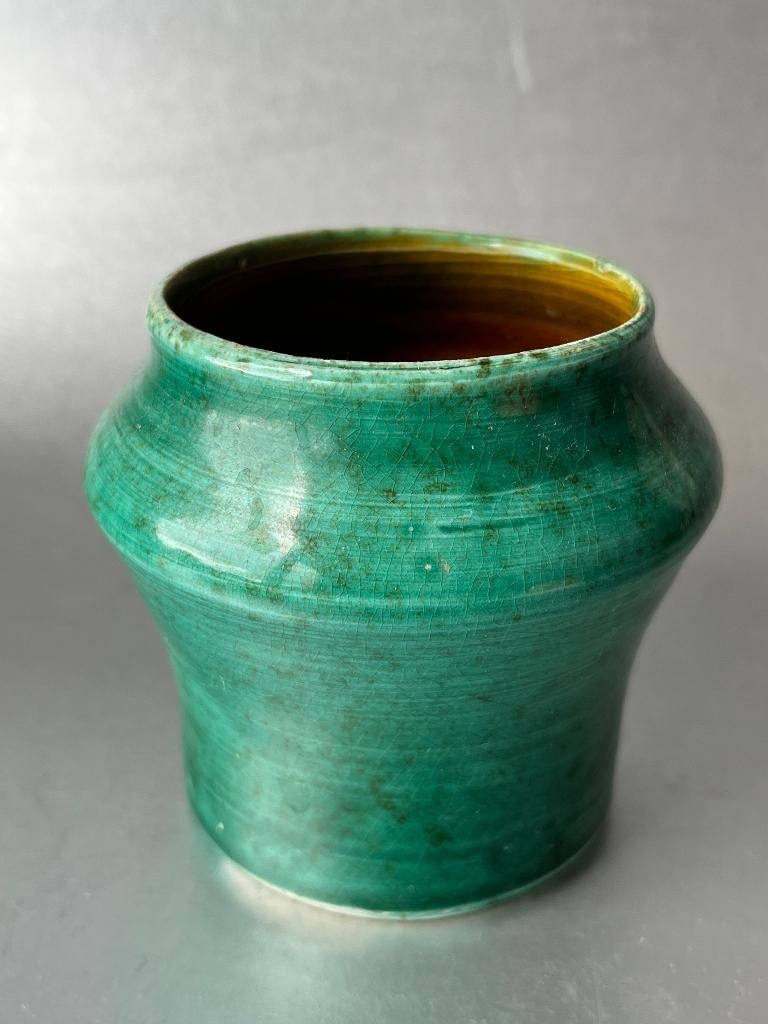 Klein groen keramiek potje, Antiek en Kunst, Antiek | Keramiek en Aardewerk, Ophalen of Verzenden