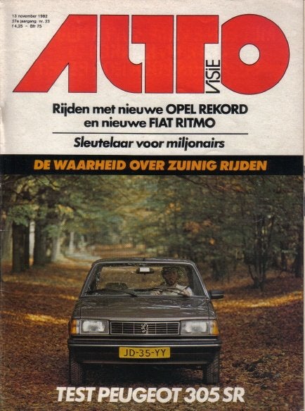 Autovisie 23 1982 : Porsche 944 - Opel Rekord - Citroen Visa, Ophalen of Verzenden, Gelezen, Algemeen