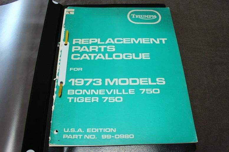 Triumph 750 cc Bonneville Tiger motorcycle parts catalogue, Ophalen of Verzenden, Triumph