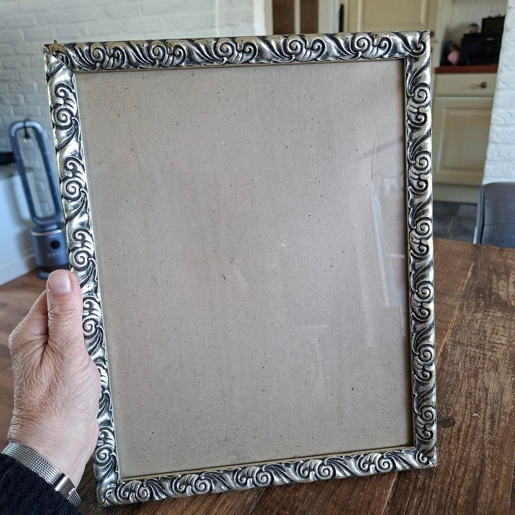 Antieke  Barokken Lijst Klassieke Stijl 33x26 cm met Glas, Antiek en Kunst, Curiosa en Brocante, Ophalen of Verzenden