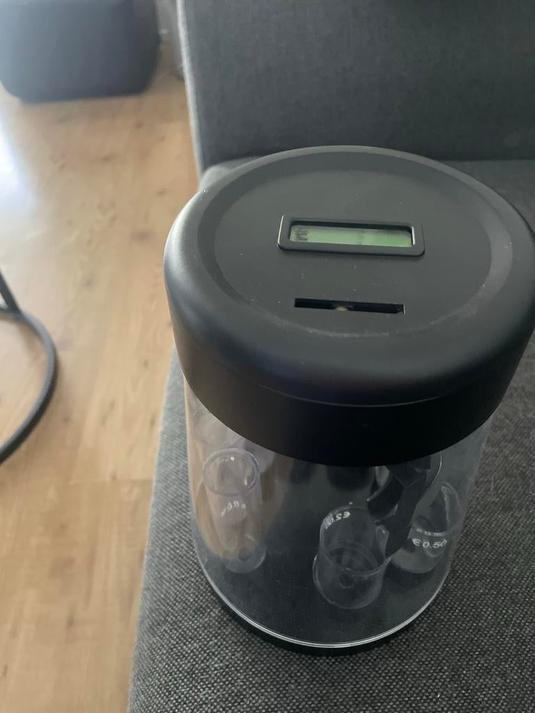 Digitale spaarpot met muntsorteerder, Verzamelen, Spaarpotten, Verzenden, Gebruikt, Kunststof, Overige thema's