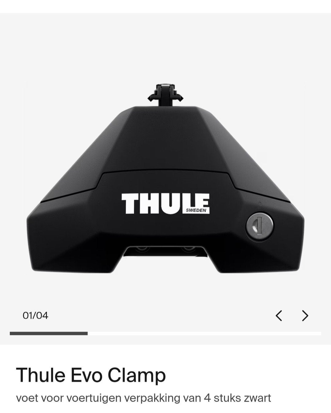 Thule Evo Clamp & Kit 145261, Auto diversen, Dakdragers, Zo goed als nieuw, Ophalen of Verzenden