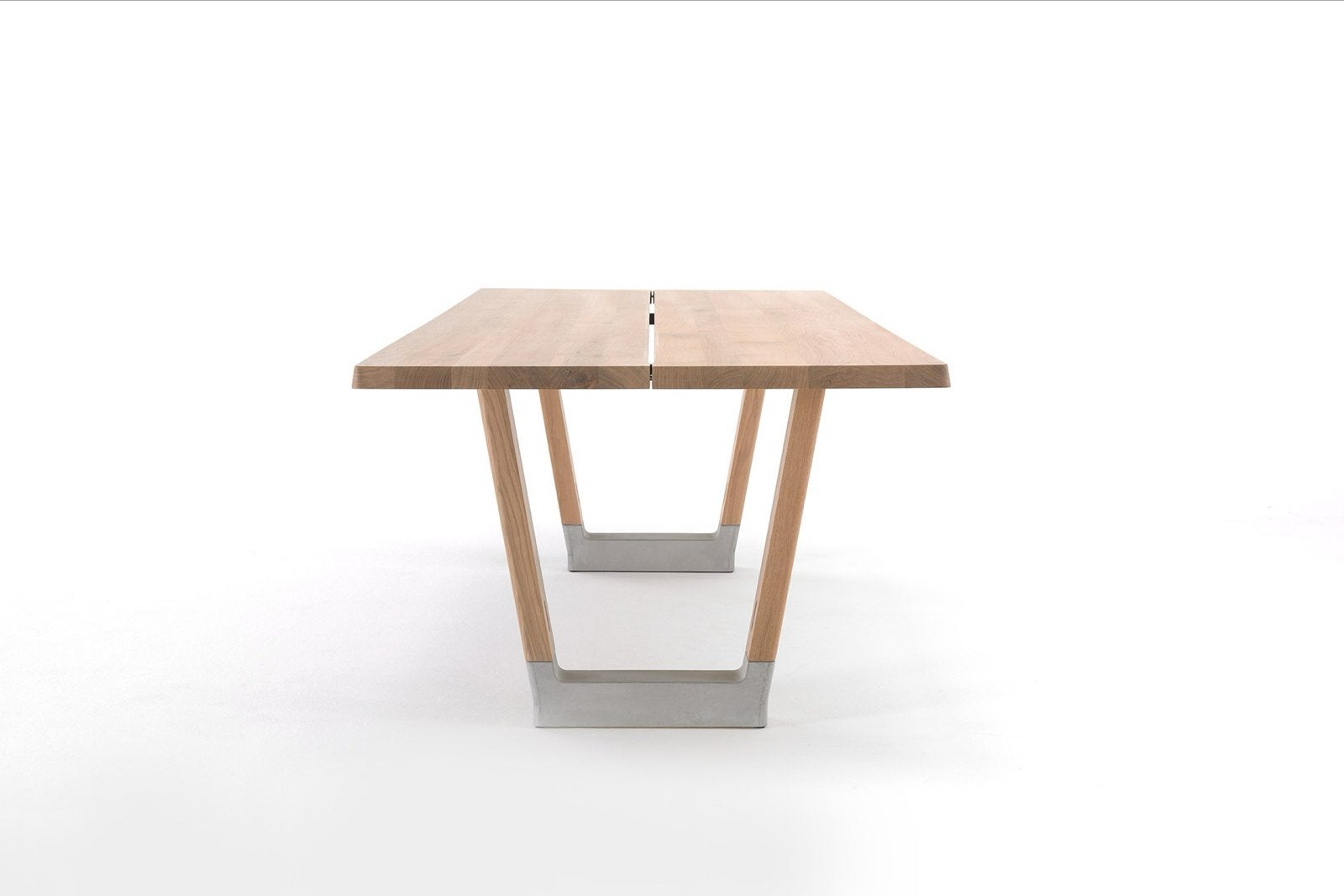 Arco Local Wood design eikenhouten eetkamertafel 240x100cm, 100 tot 150 cm, Eikenhout, 200 cm of meer, Ophalen of Verzenden