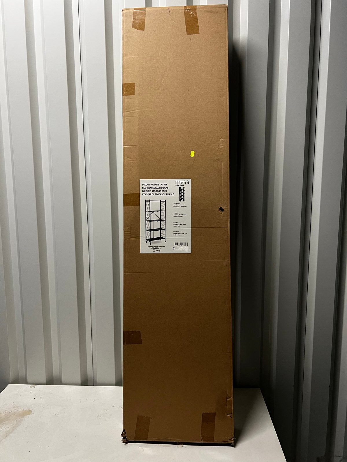 Mesa Living Opbergrek - Inklapbaar - Zwart - 5 Schappen, Huis en Inrichting, Ophalen, Zo goed als nieuw