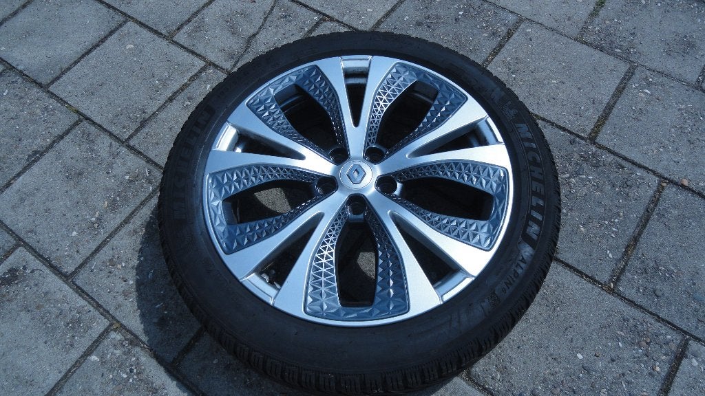 Renault Scenic alu velgen origineel met winterbanden 20 inch, Ophalen, Gebruikt, Banden en Velgen, Winterbanden